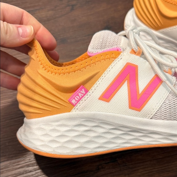 New Balance Women's Cream and Pink Athletic Shoes - Picture 4 of 8